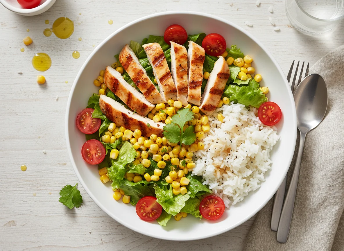 Chicken and Corn Salad Bowl photo