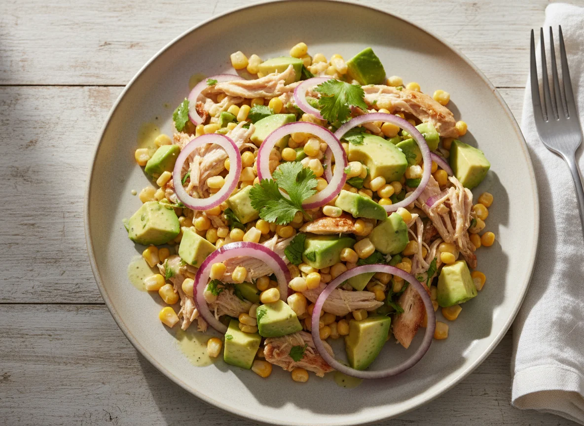 Chicken and Corn Salad with Avocado photo