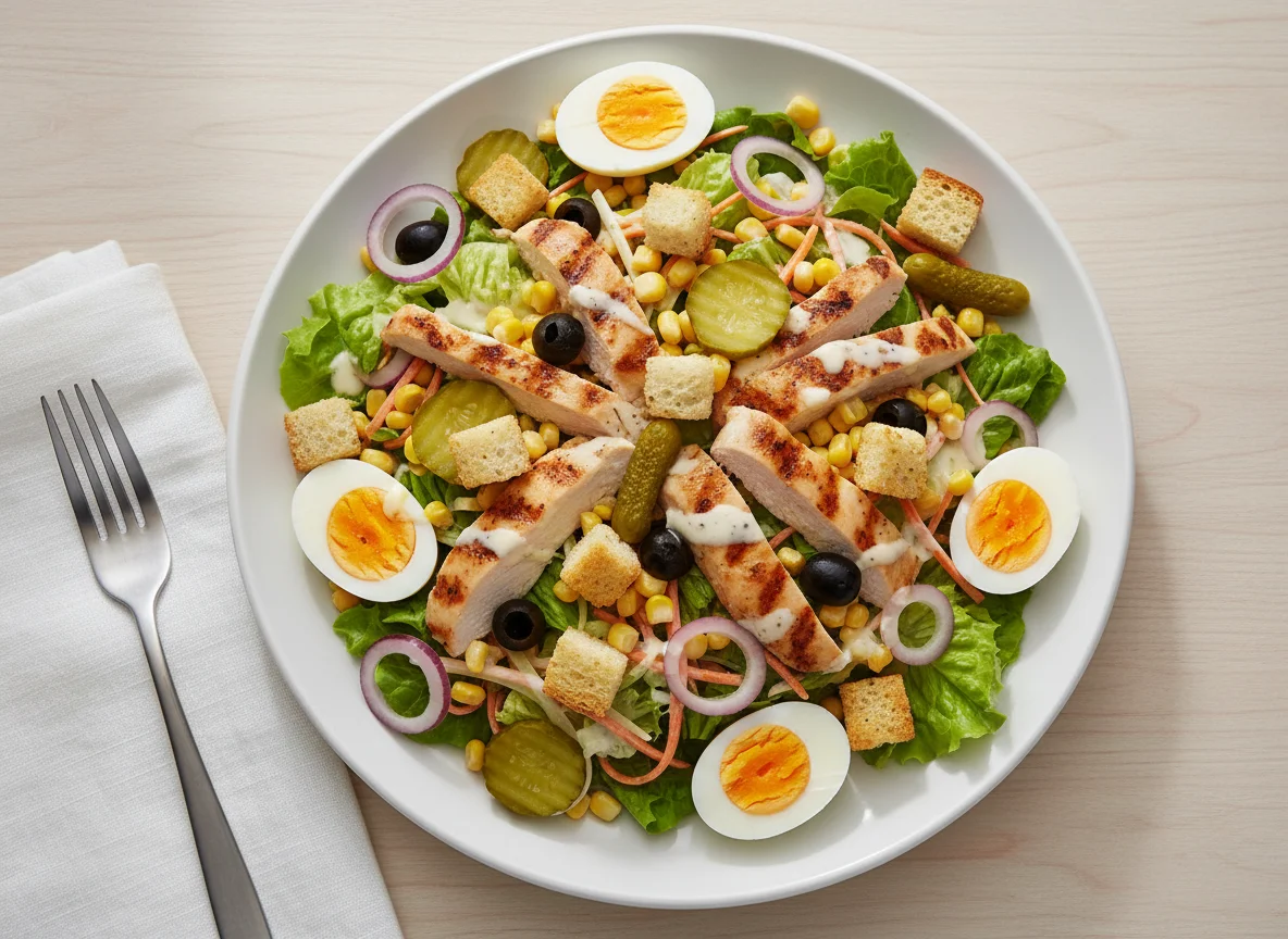 Chicken and Corn Salad with Pickles photo