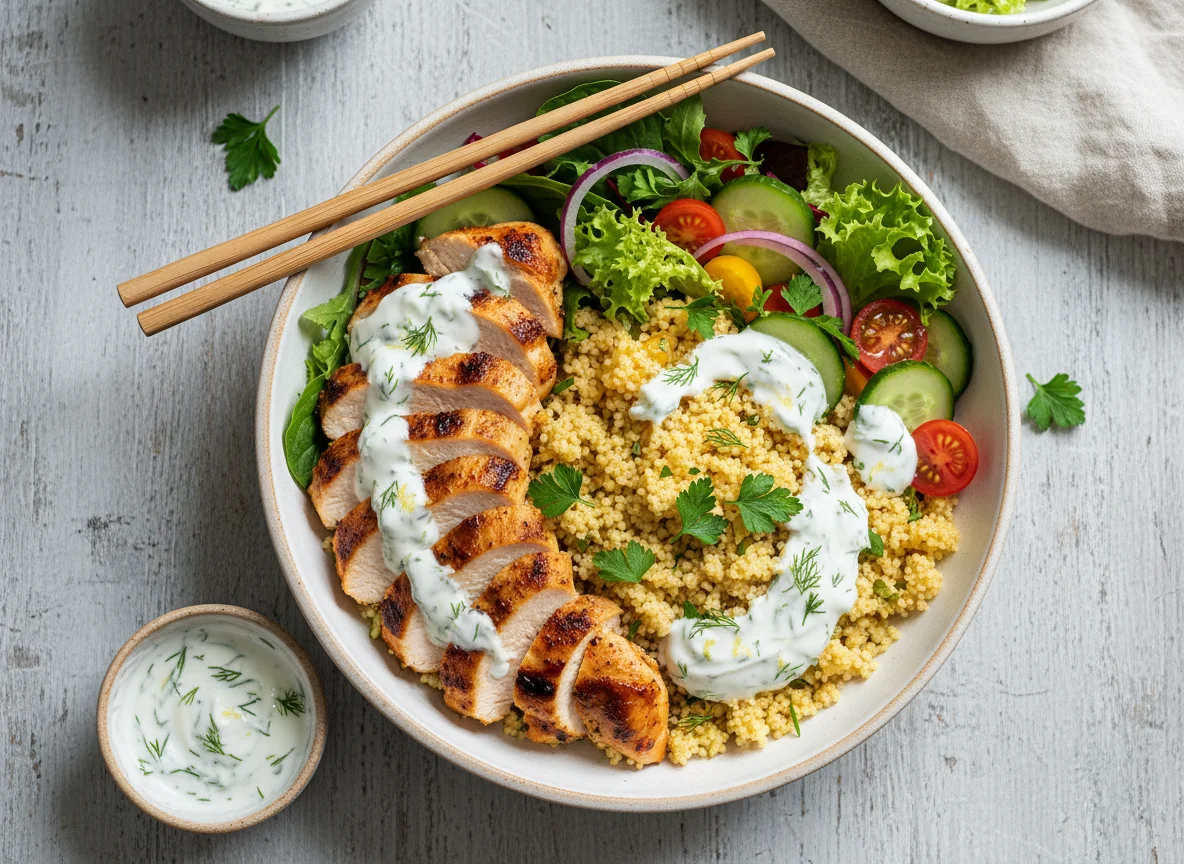 Chicken and Couscous Salad Bowl photo