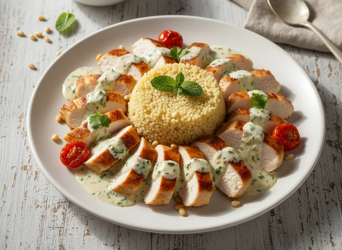 Chicken and Couscous with Creamy Sauce photo