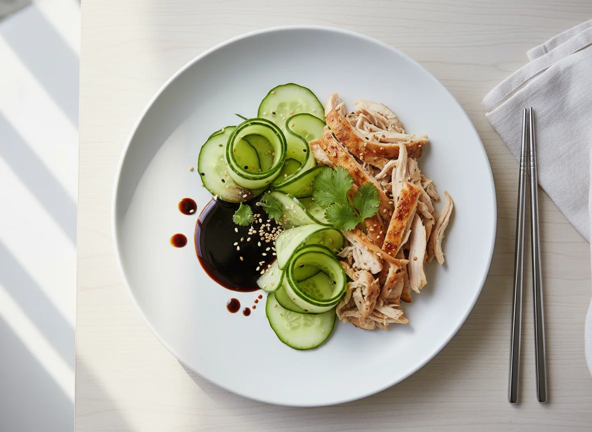 Chicken and Cucumber Salad with Soy Sauce photo