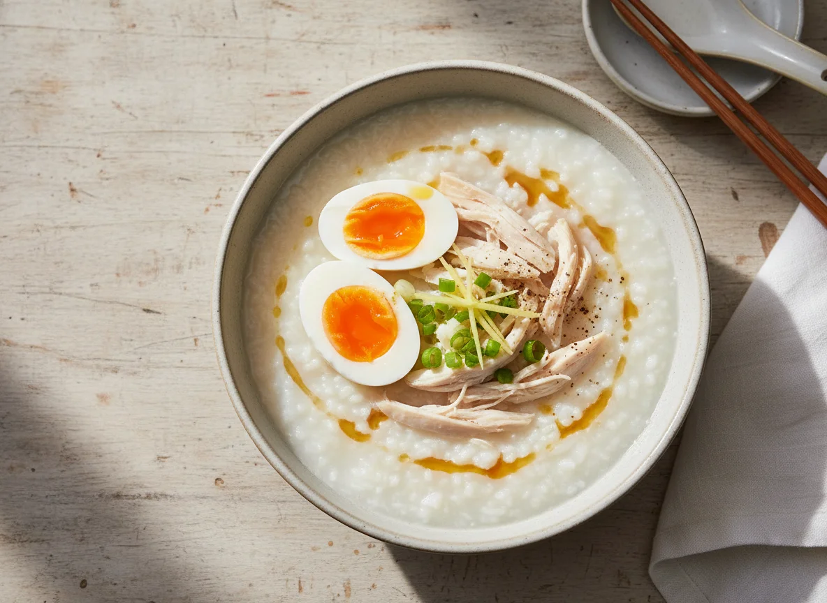 Chicken and Egg Congee photo