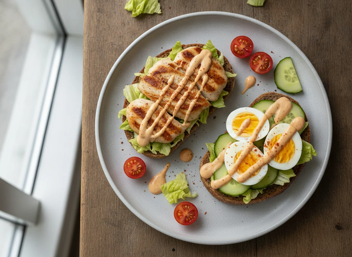 Chicken and Egg Open Sandwiches photo