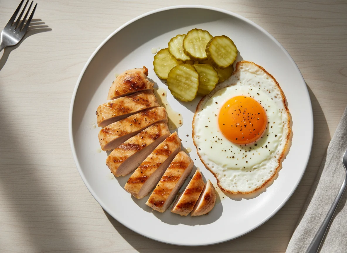 Chicken and Eggs with Pickles photo