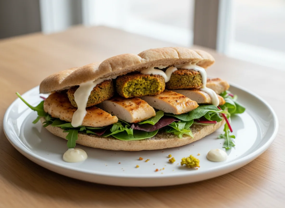 Chicken and Falafel Sandwich photo