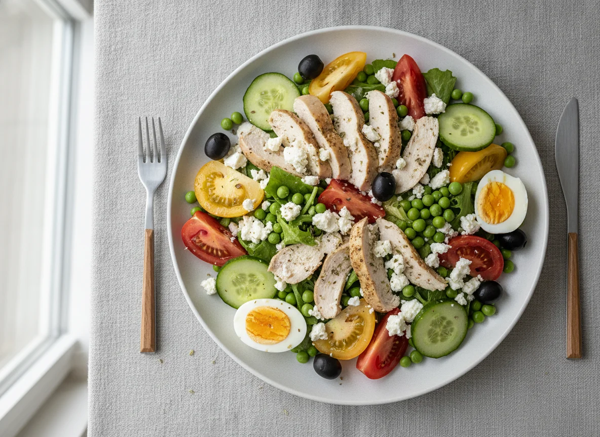 Chicken and Feta Salad Plate photo