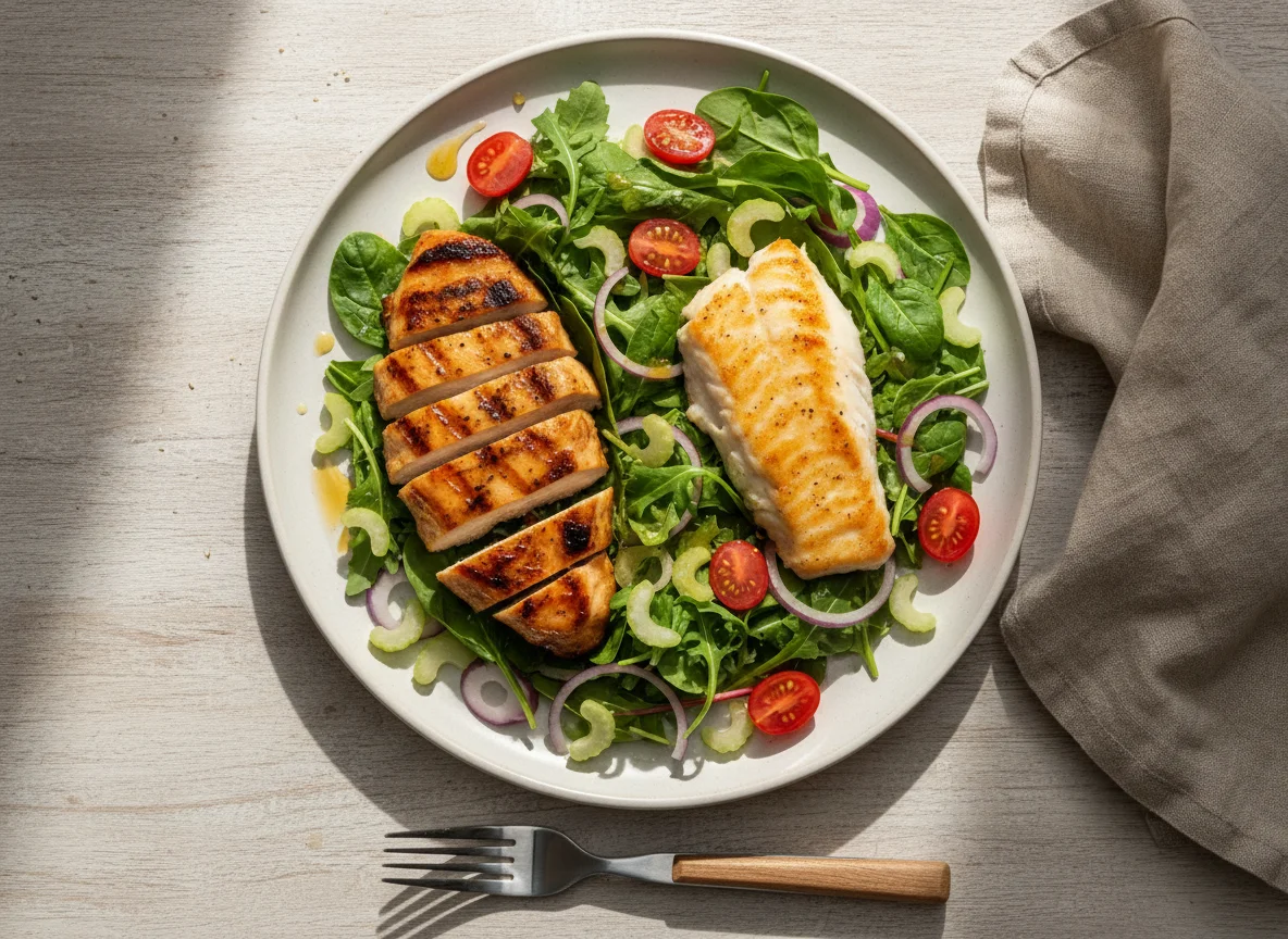 Chicken and Fish Salad photo