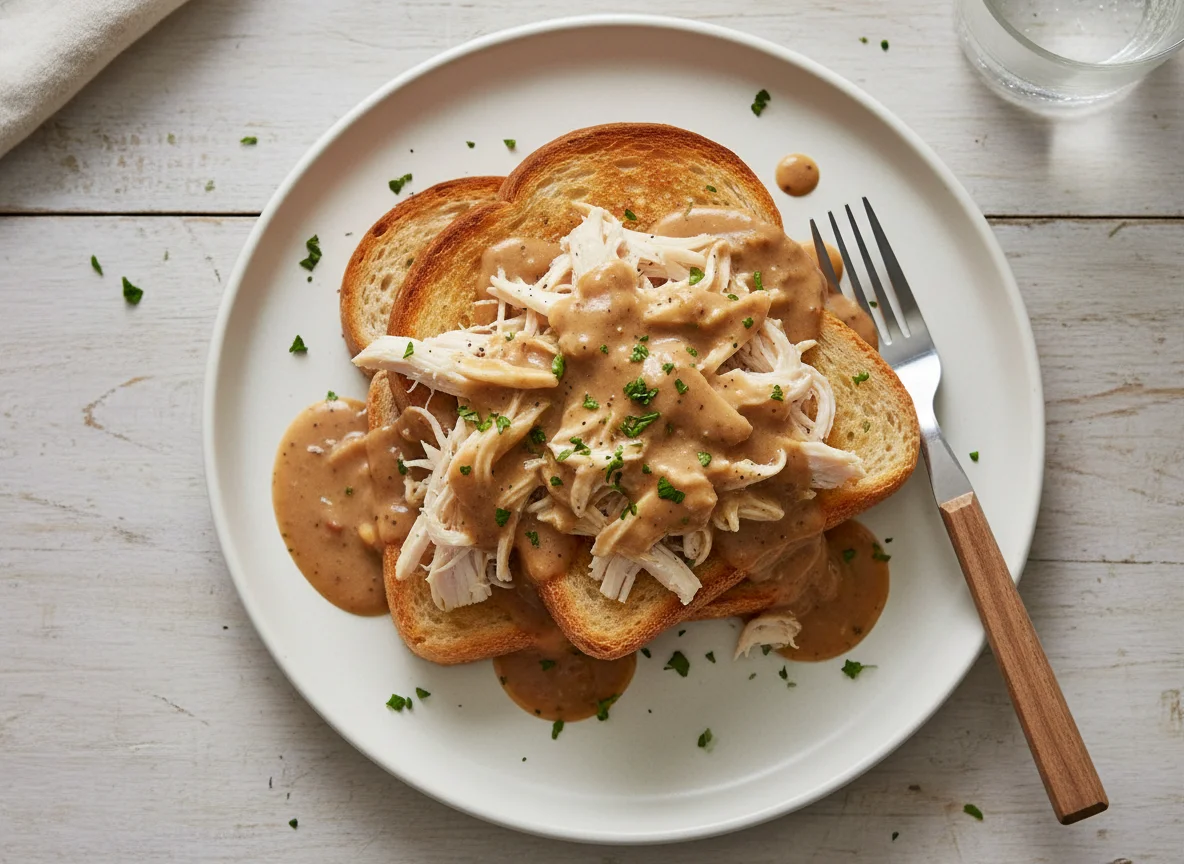 Chicken and Gravy on Toast photo