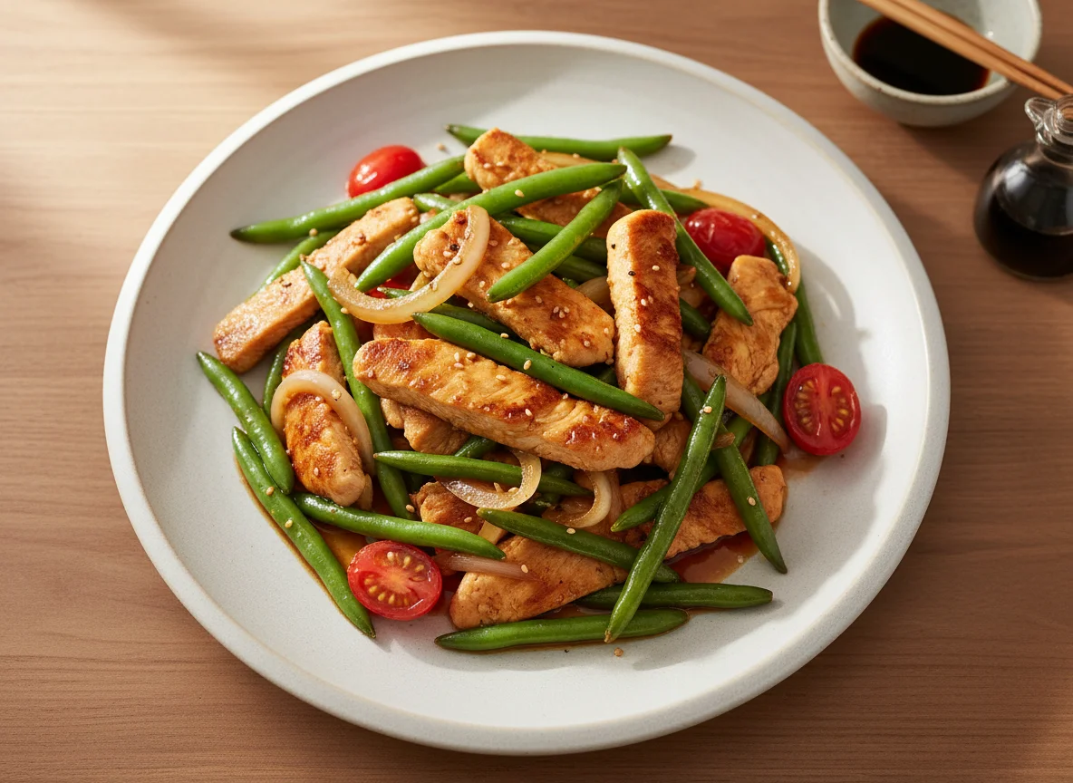 Chicken and Green Bean Stir-fry photo