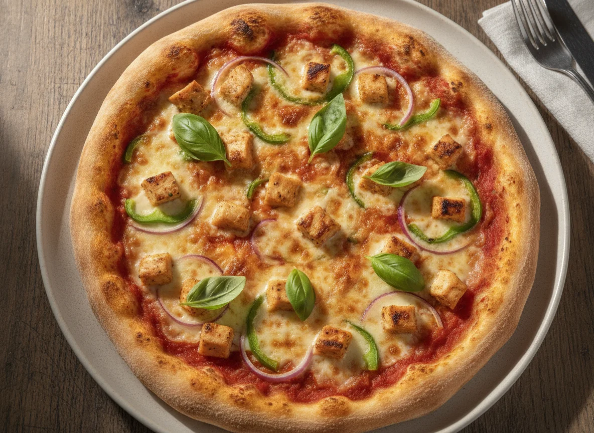 Chicken and Green Pepper Pizza photo