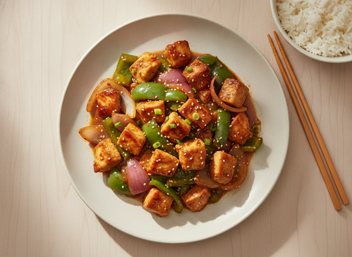 Chicken and Green Pepper Stir-fry photo