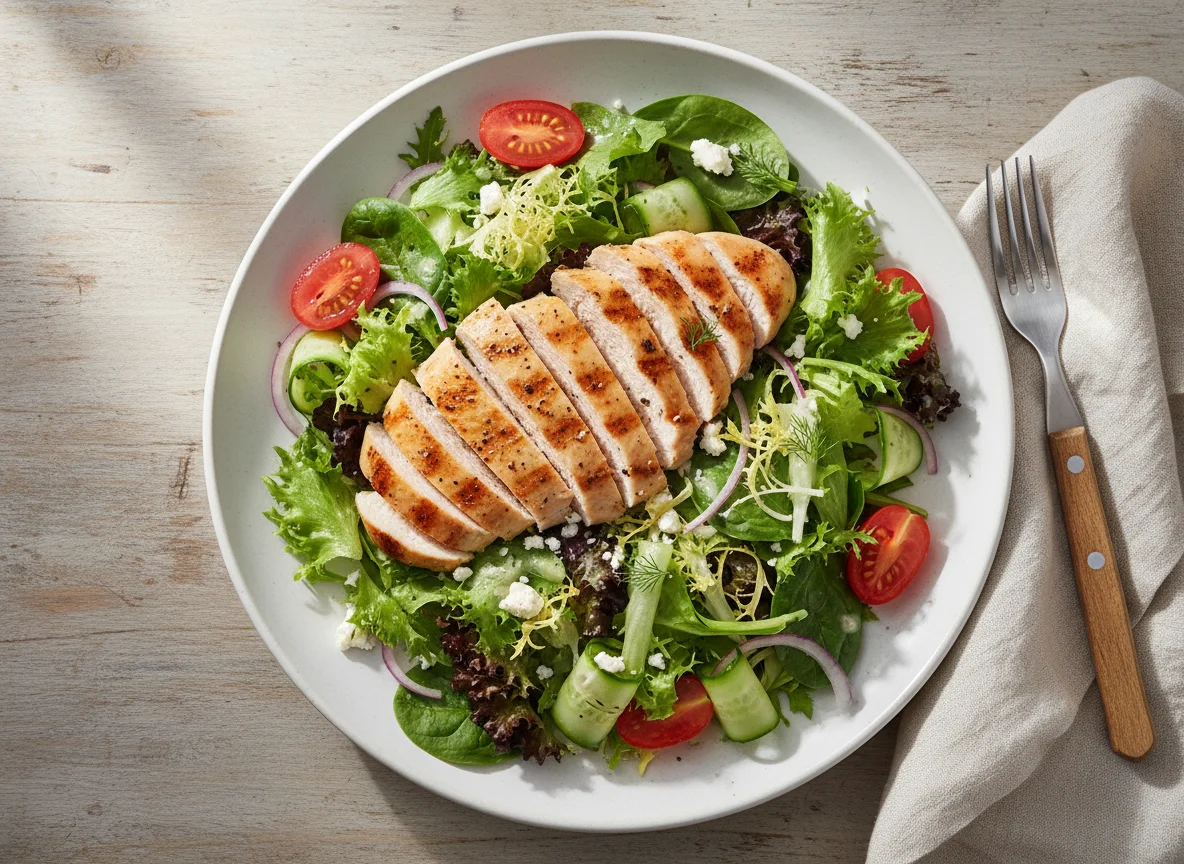 Chicken and Green Salad photo