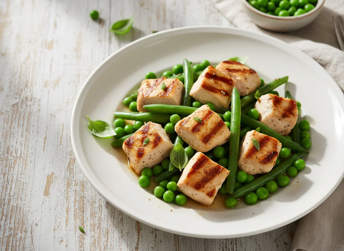 Chicken and Green Vegetables photo