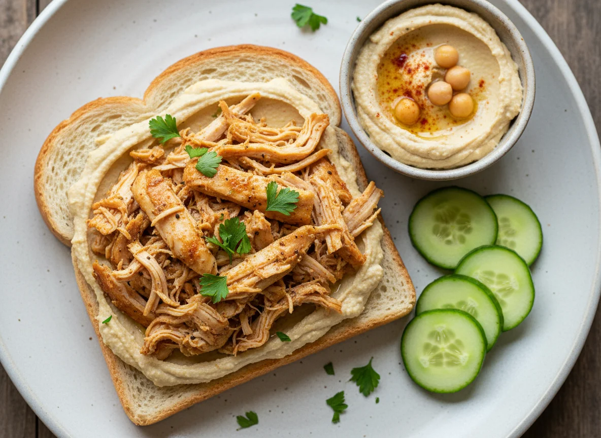 Chicken and Hummus Sandwich photo