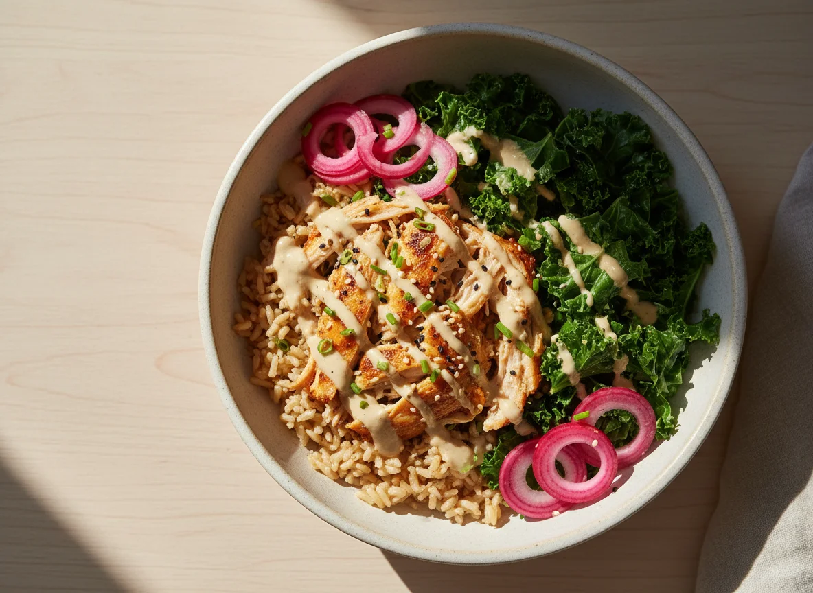 Chicken and Kale Rice Bowl photo