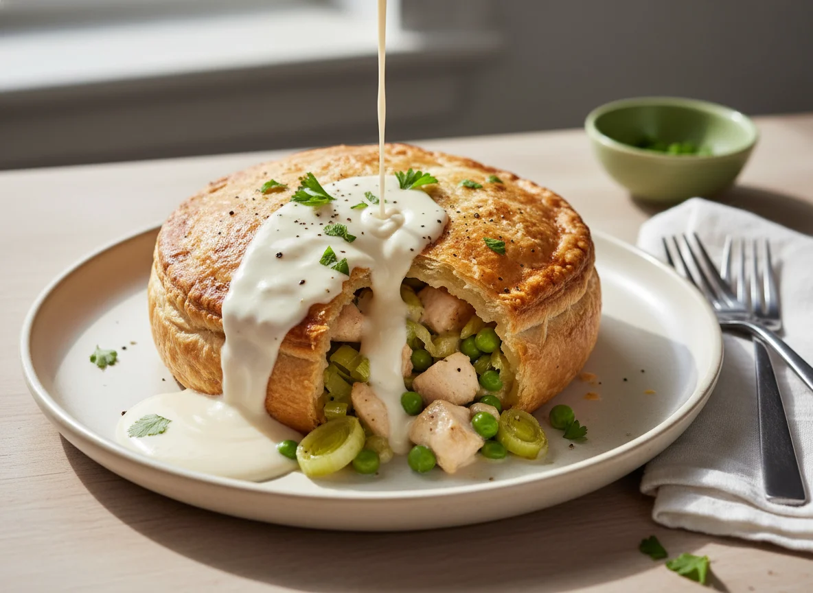 Chicken and Leek Pie with Creamy Sauce photo