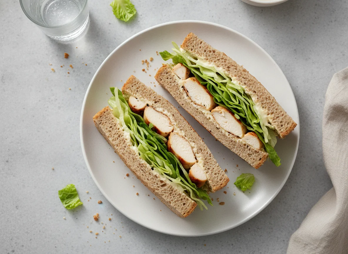 Chicken and Lettuce Sandwich photo