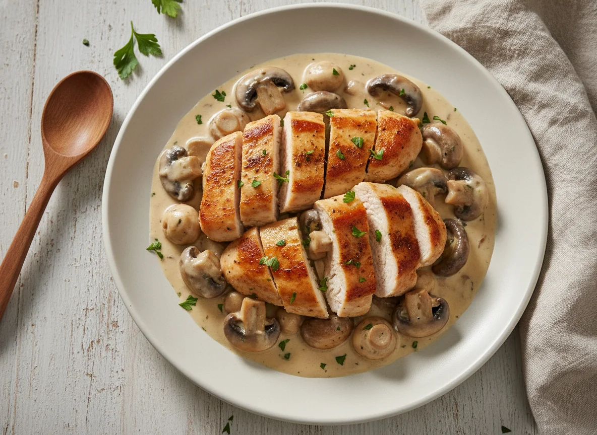 Chicken and Mushroom in Cream Sauce photo