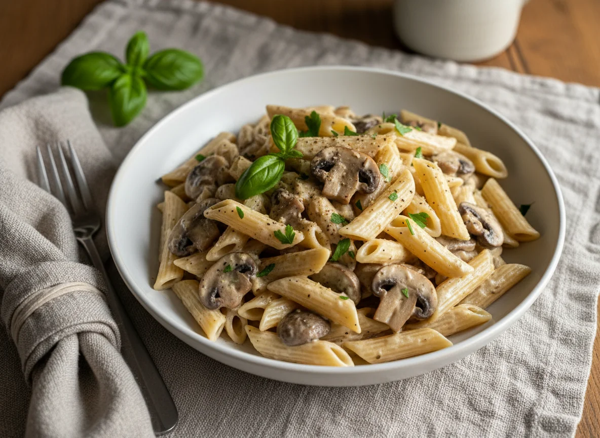 Chicken and Mushroom Penne Pasta photo