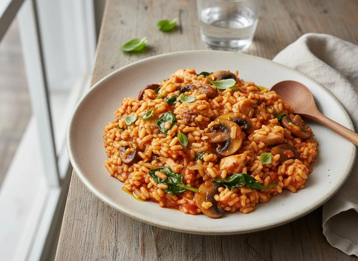 Chicken and Mushroom Risotto photo