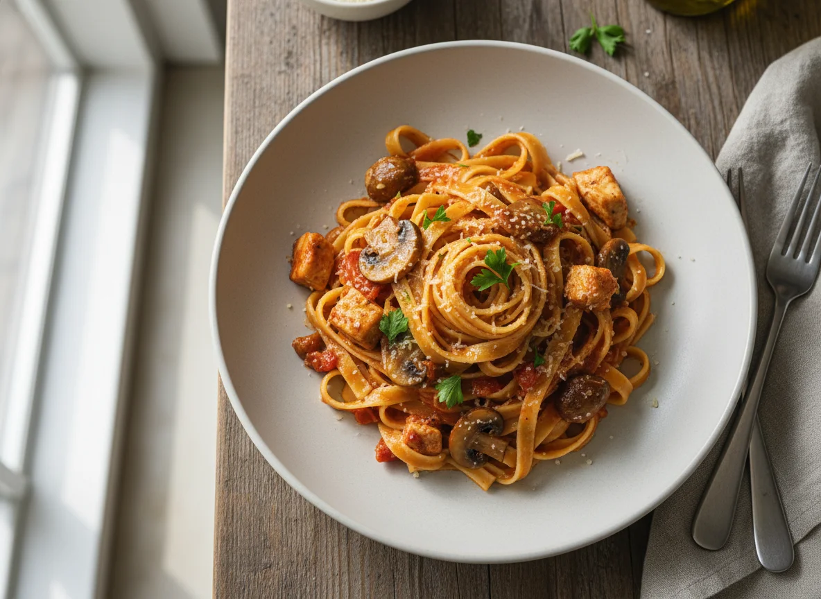 Chicken and Mushroom Tagliatelle photo