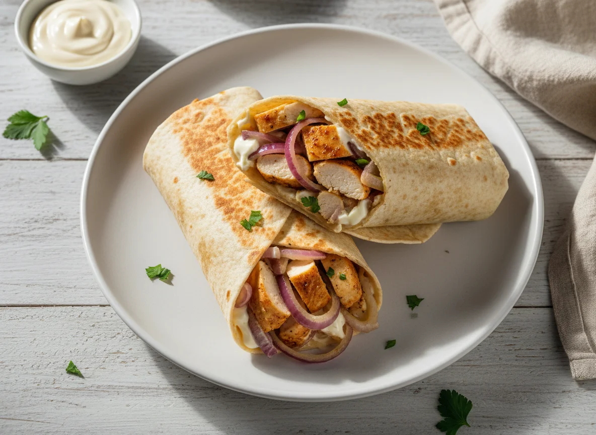 Chicken and Onion Wrap photo