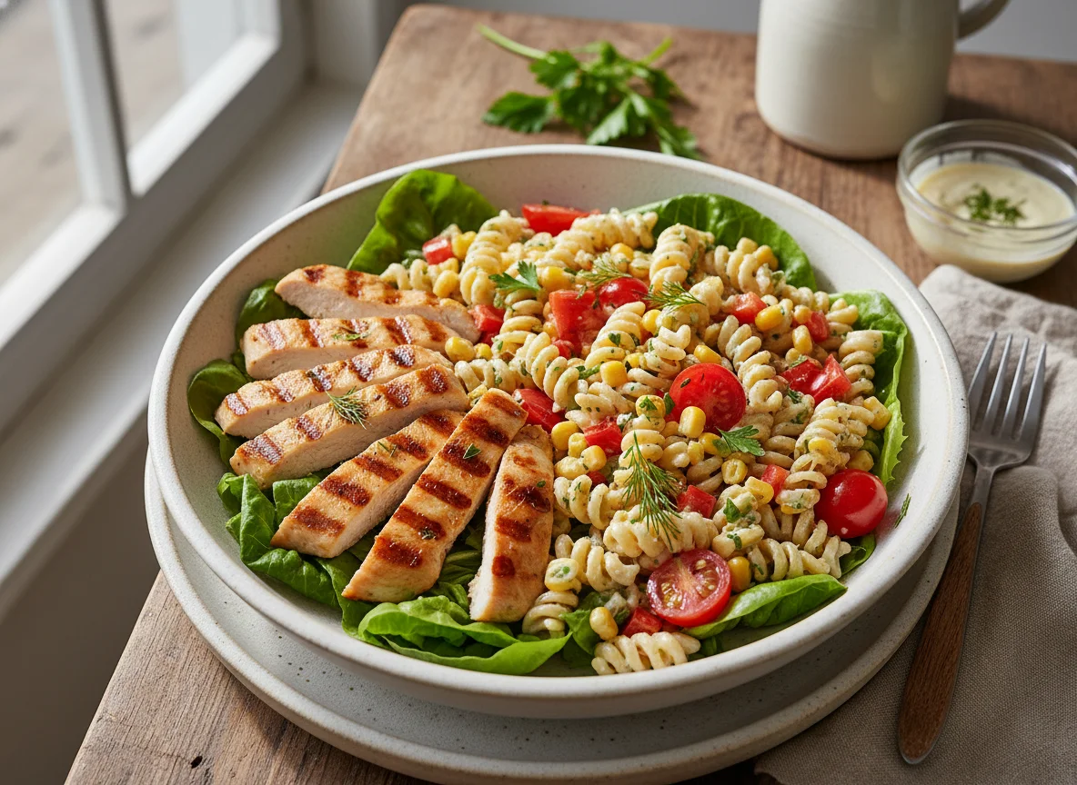 Chicken and Pasta Salad Bowl photo