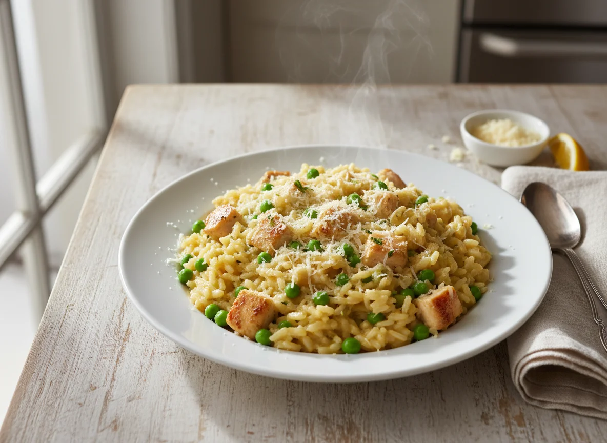 Chicken and Pea Risotto photo