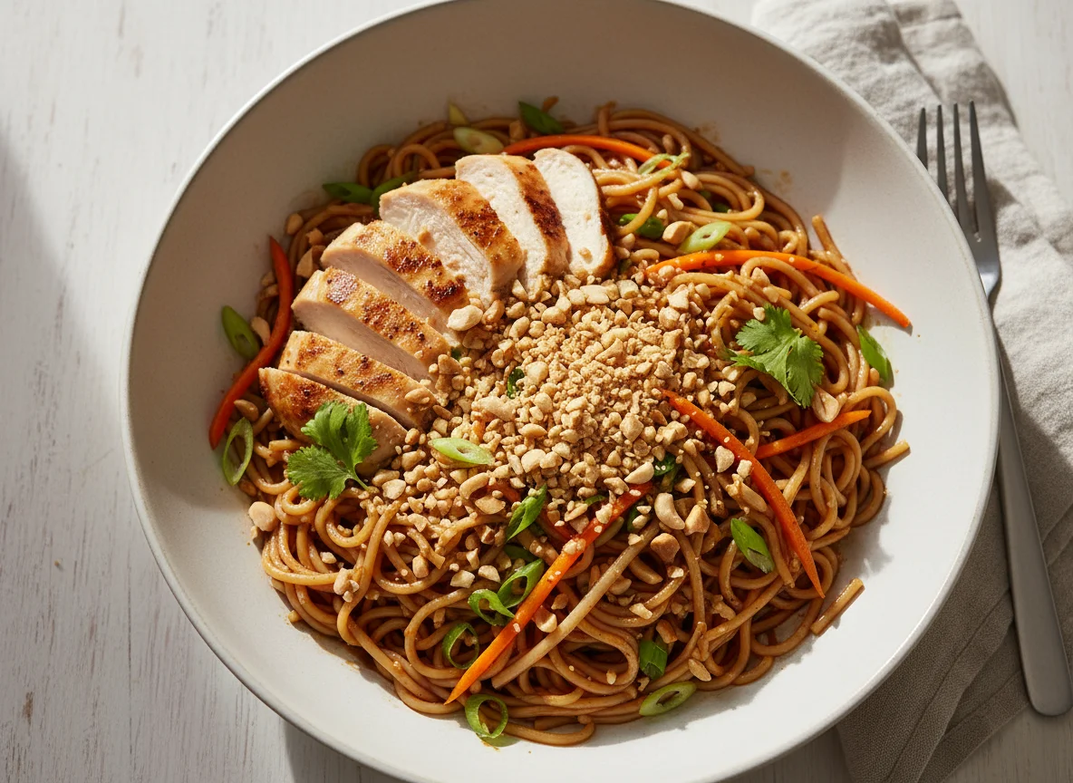 Chicken and Peanut Noodle Salad photo