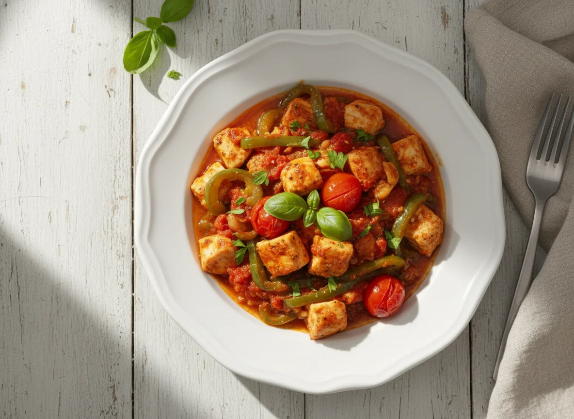 Chicken and Pepper in Tomato Sauce photo