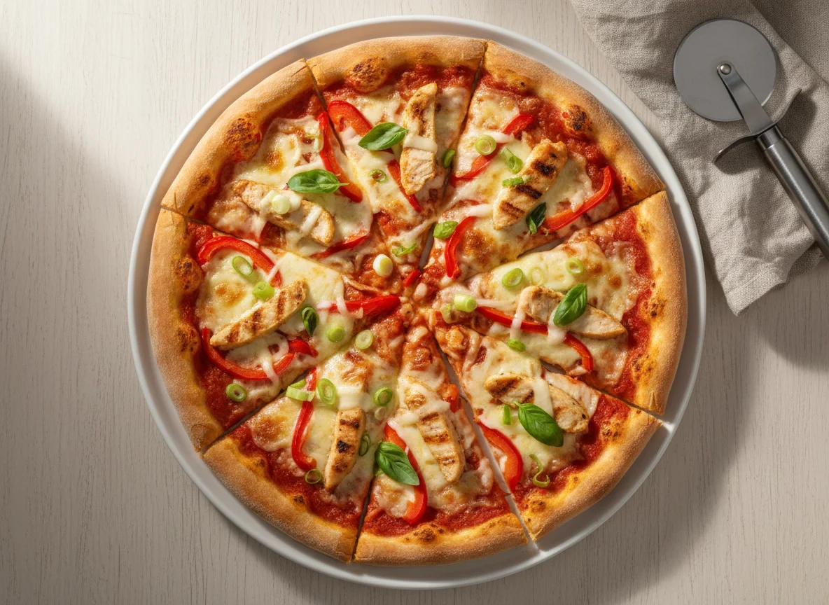 Chicken and Pepper Pizza photo