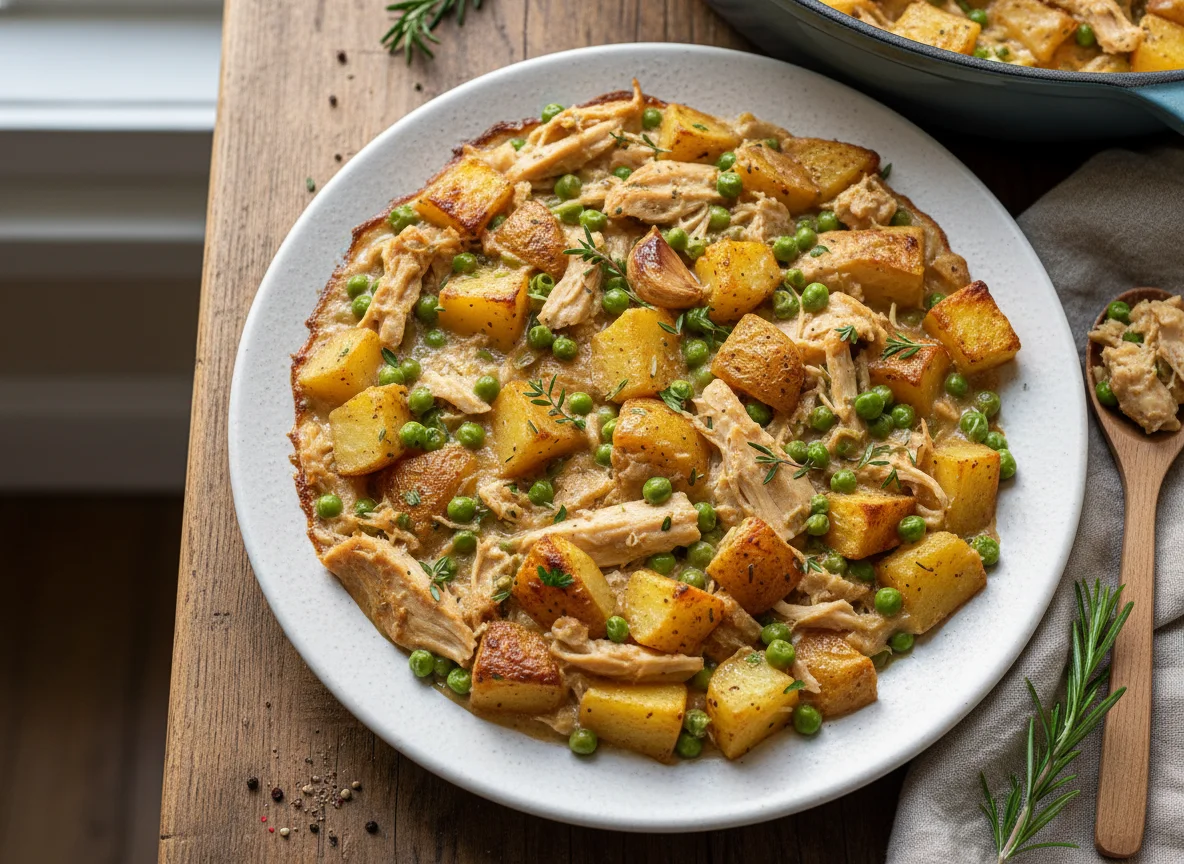 Chicken and Potato Casserole with Peas photo