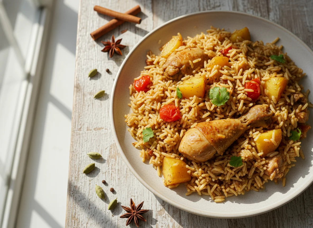 Chicken and Potato Pulao photo