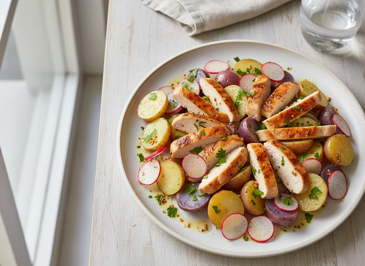 Chicken and Potato Salad with Radishes photo