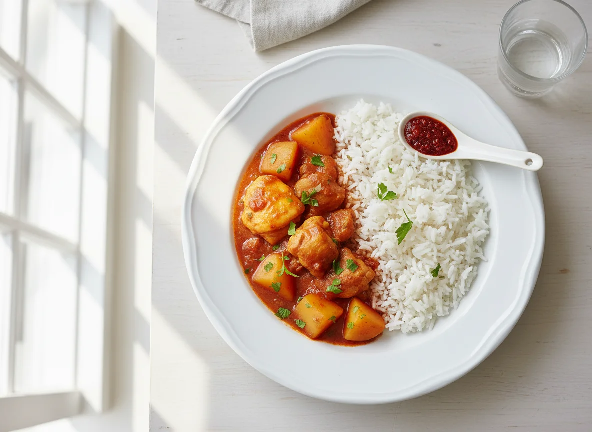 Chicken and Potato Stew with Rice photo