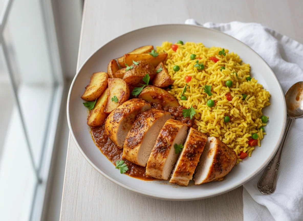 Chicken and Potato with Yellow Rice photo