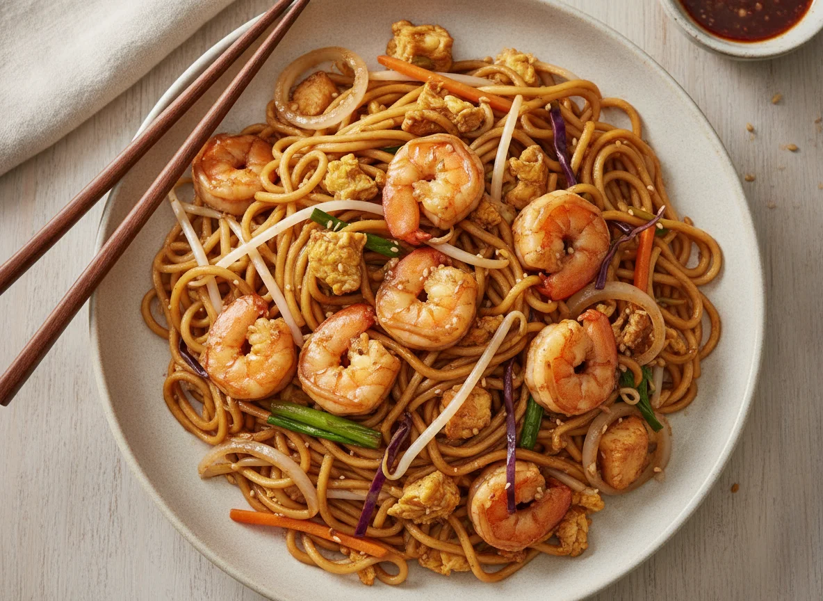 Chicken and Prawn Chow Mein photo