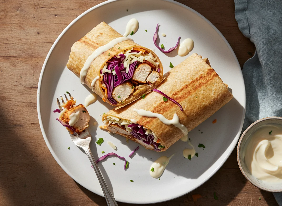 Chicken and Red Cabbage Wrap photo
