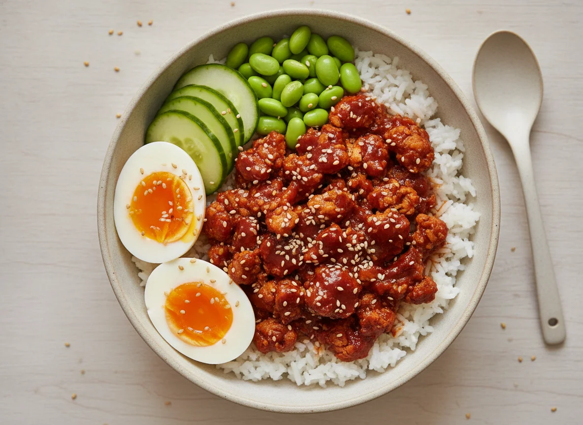 Chicken and Rice Bowl with Gochujang Sauce photo