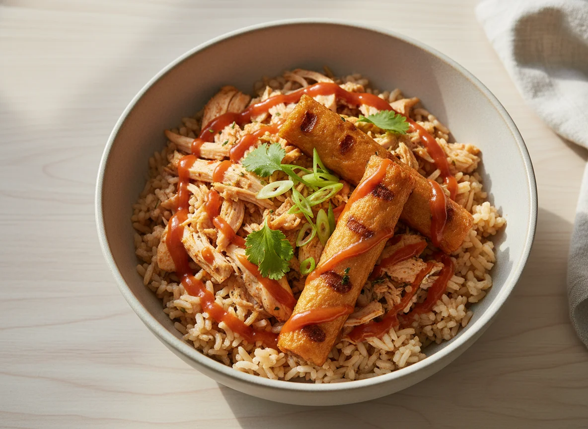 Chicken and Rice Bowl with Sauce photo