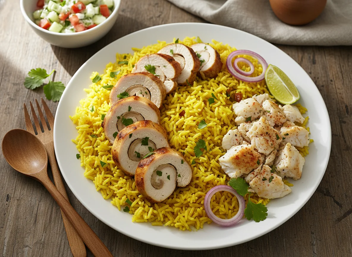 Chicken and Rice Platter photo