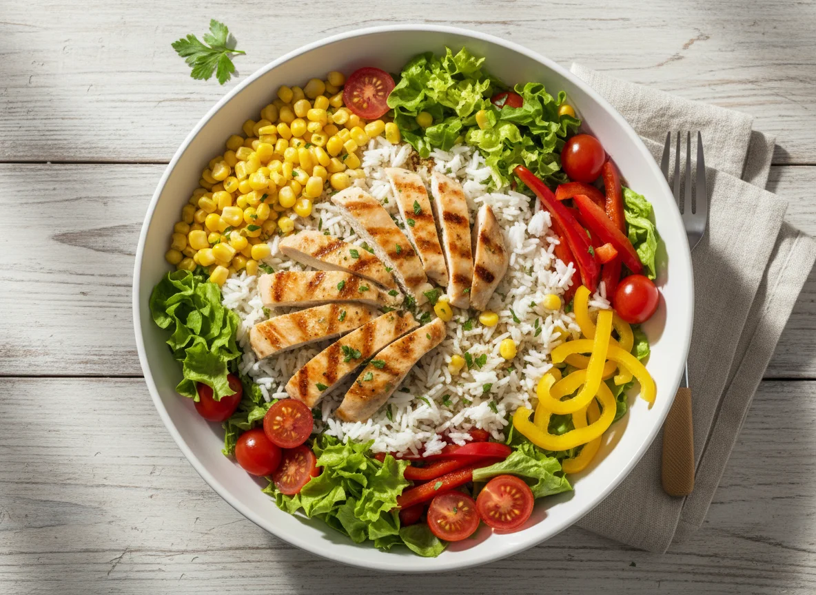 Chicken and Rice Salad Bowl photo