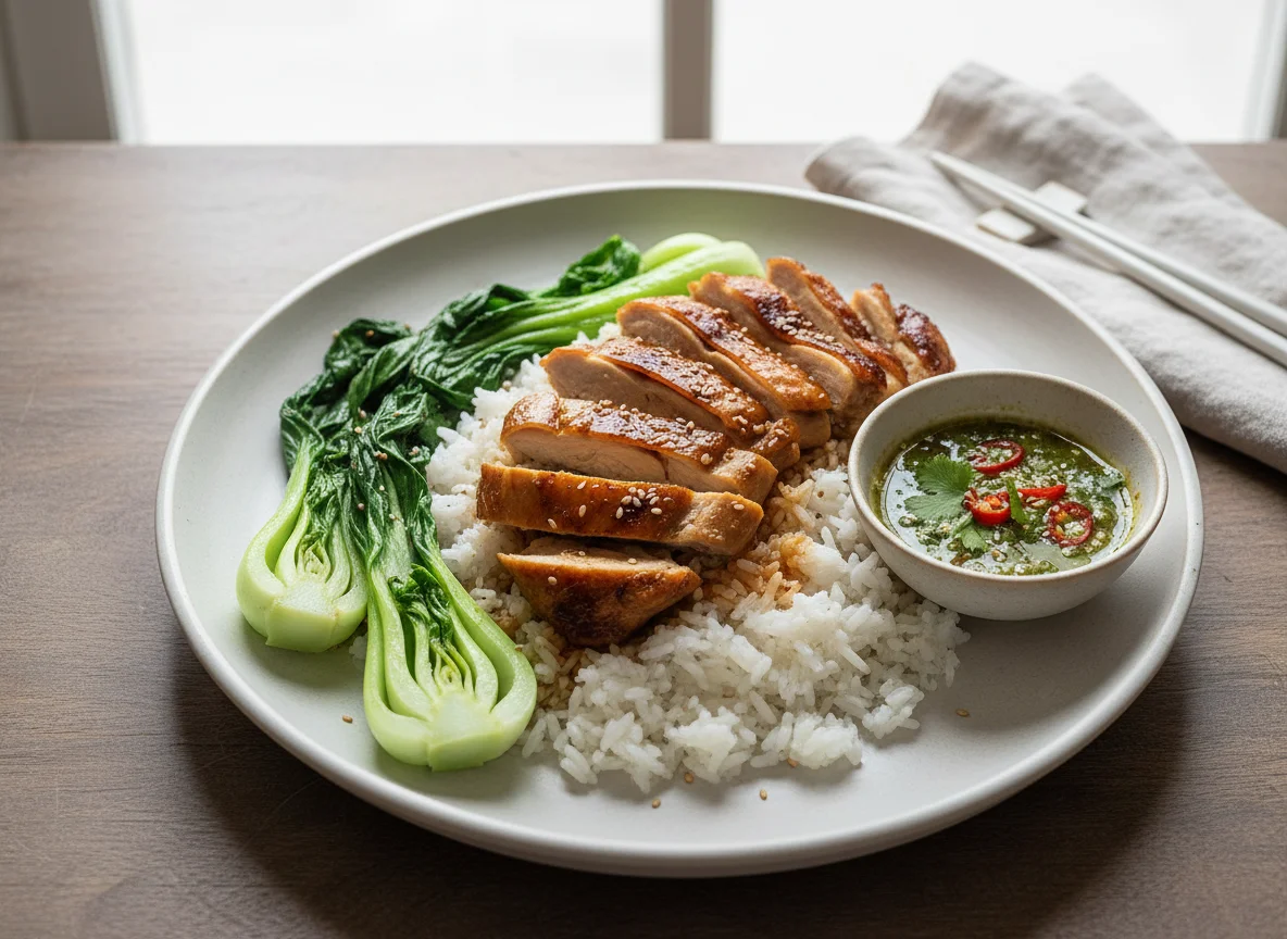 Chicken and Rice with Bok Choy photo