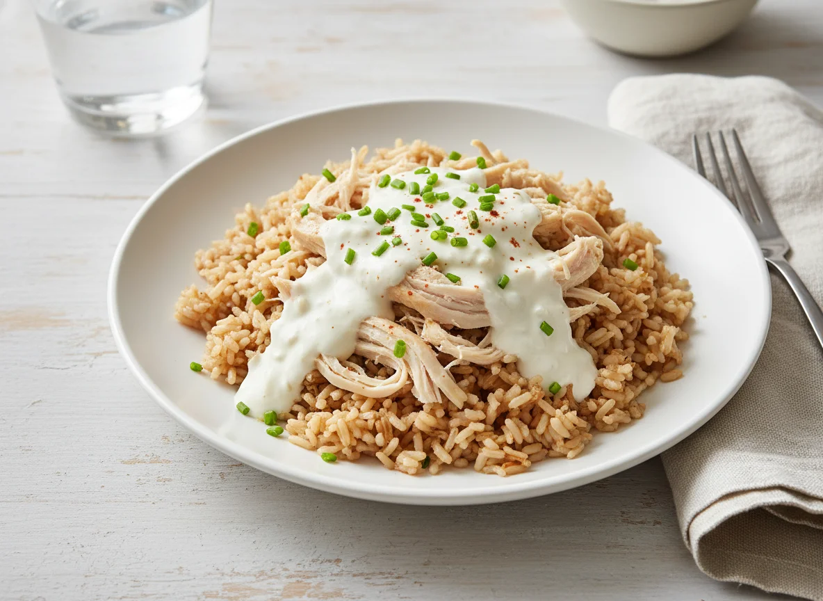 Chicken and Rice with Creamy Sauce photo