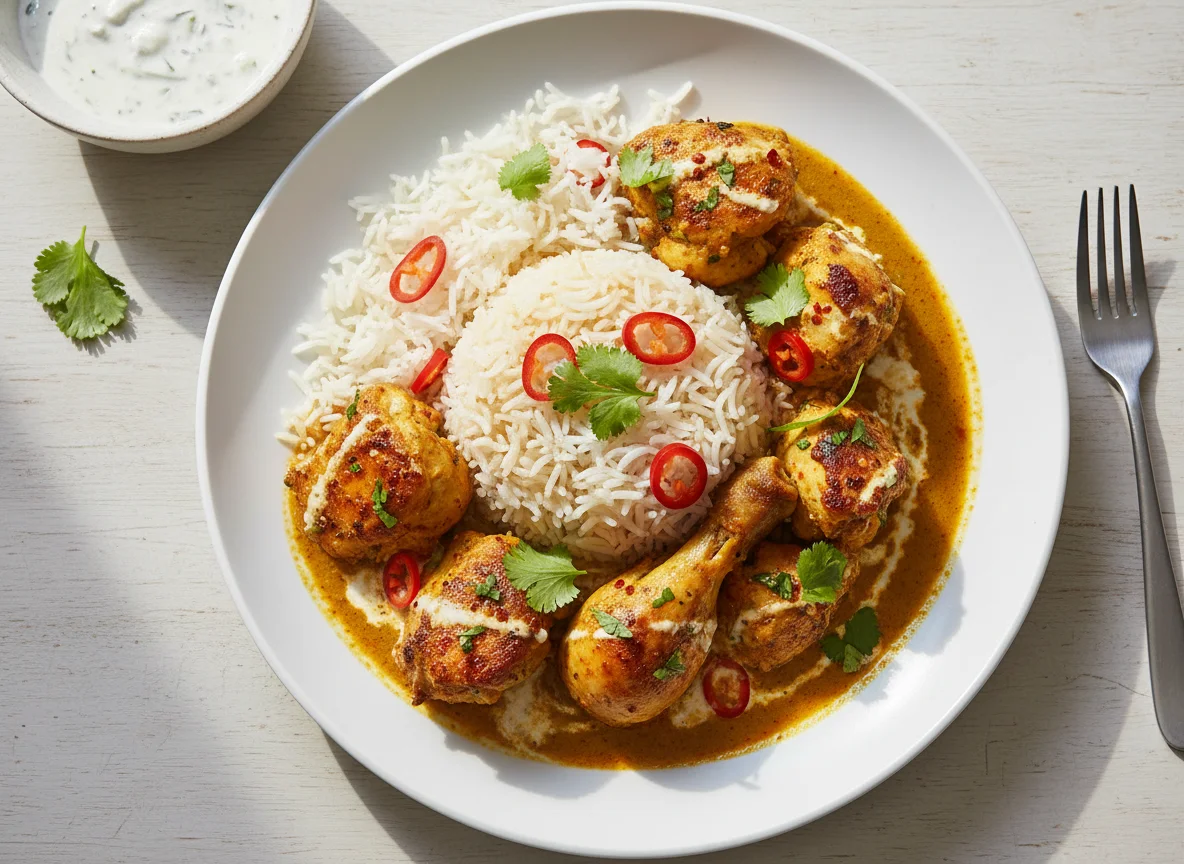 Chicken and Rice with Curry photo