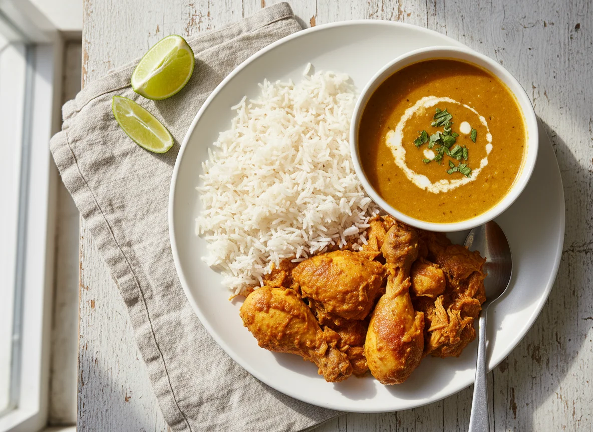 Chicken and Rice with Dal photo