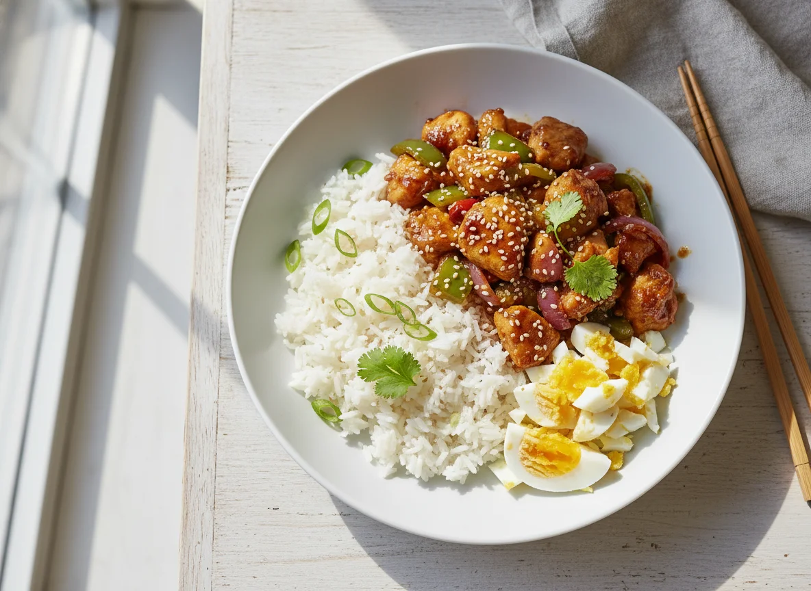 Chicken and Rice with Egg photo