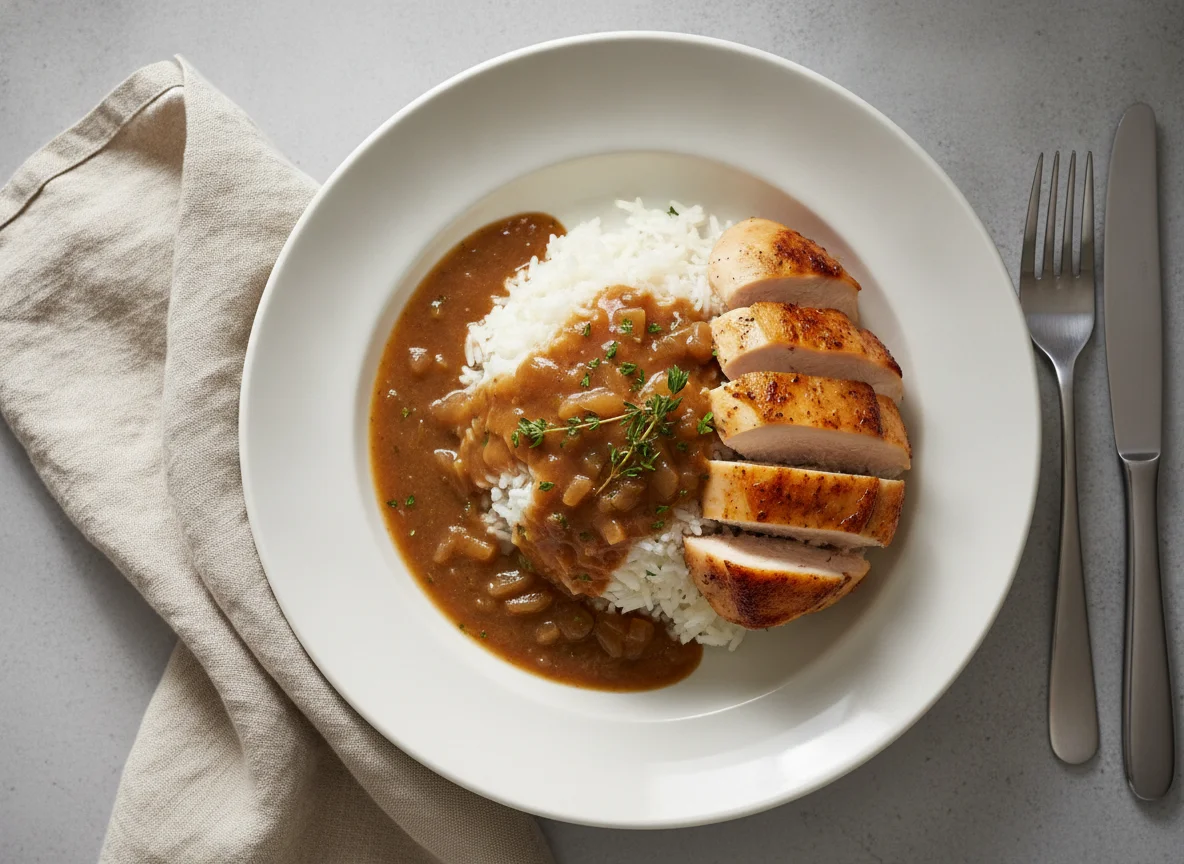 Chicken and Rice with Gravy photo