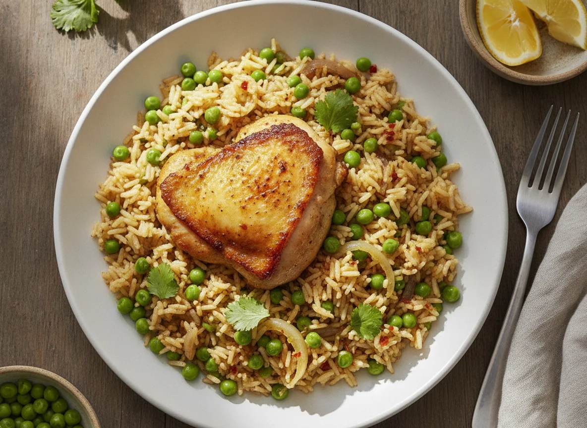 Chicken and Rice with Peas photo